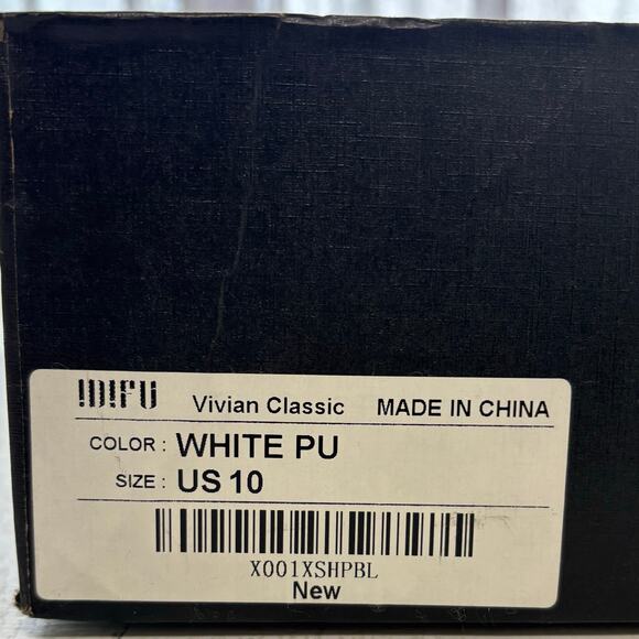 Didifu White High-Heeled Vivian Classic Zip Ankle Boots  Size 10 - Picture 16 of 16